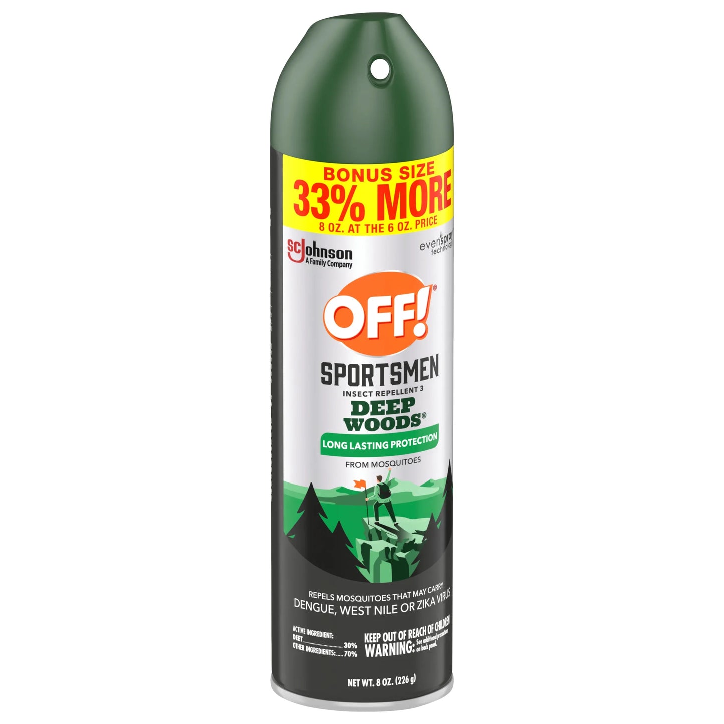 Sportsmen Deep Woods Insect Repellent 3, Sweat Resistant Mosquito & Bug Spray, 8 Oz