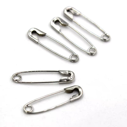 50Pcs Silver Safety Pins DIY Sewing Tools Accessory Stainless Steel Needles Large Safety Pin Small Brooch Apparel Accessories