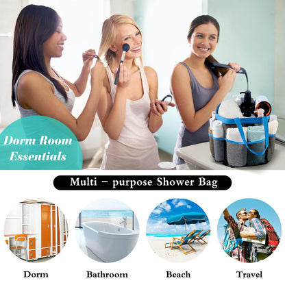 Attmu Mesh Shower Caddy for College Dorm Room Essentials, Hanging Portable Tote