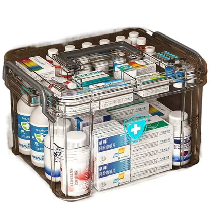 Household Multi-Layer Storage Box, Medicine Box, Medicine Compartment, Emergency Medical Box
