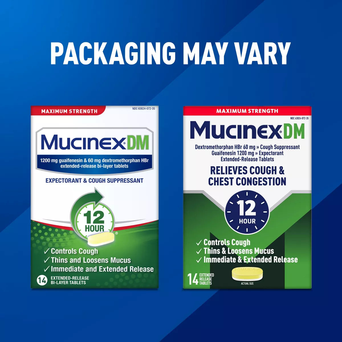 Mucinex DM Max Strength 12 Hour Cough Medicine - Tablets