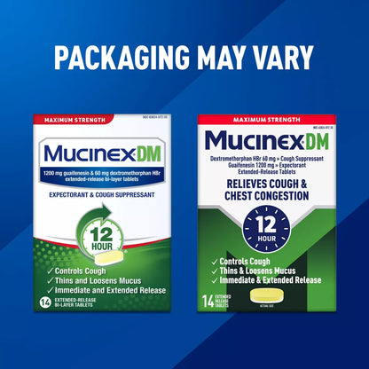 Mucinex DM Max Strength 12 Hour Cough Medicine - Tablets