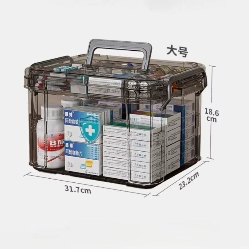 Household Multi-Layer Storage Box, Medicine Box, Medicine Compartment, Emergency Medical Box