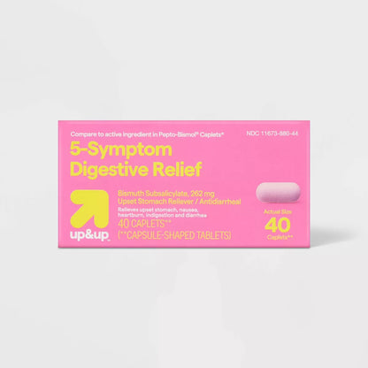 Digestive Relief Bismuth Caplets - 40Ct - Up&Up™