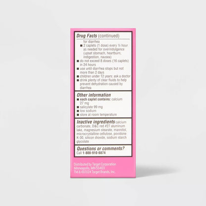 Digestive Relief Bismuth Caplets - 40Ct - Up&Up™