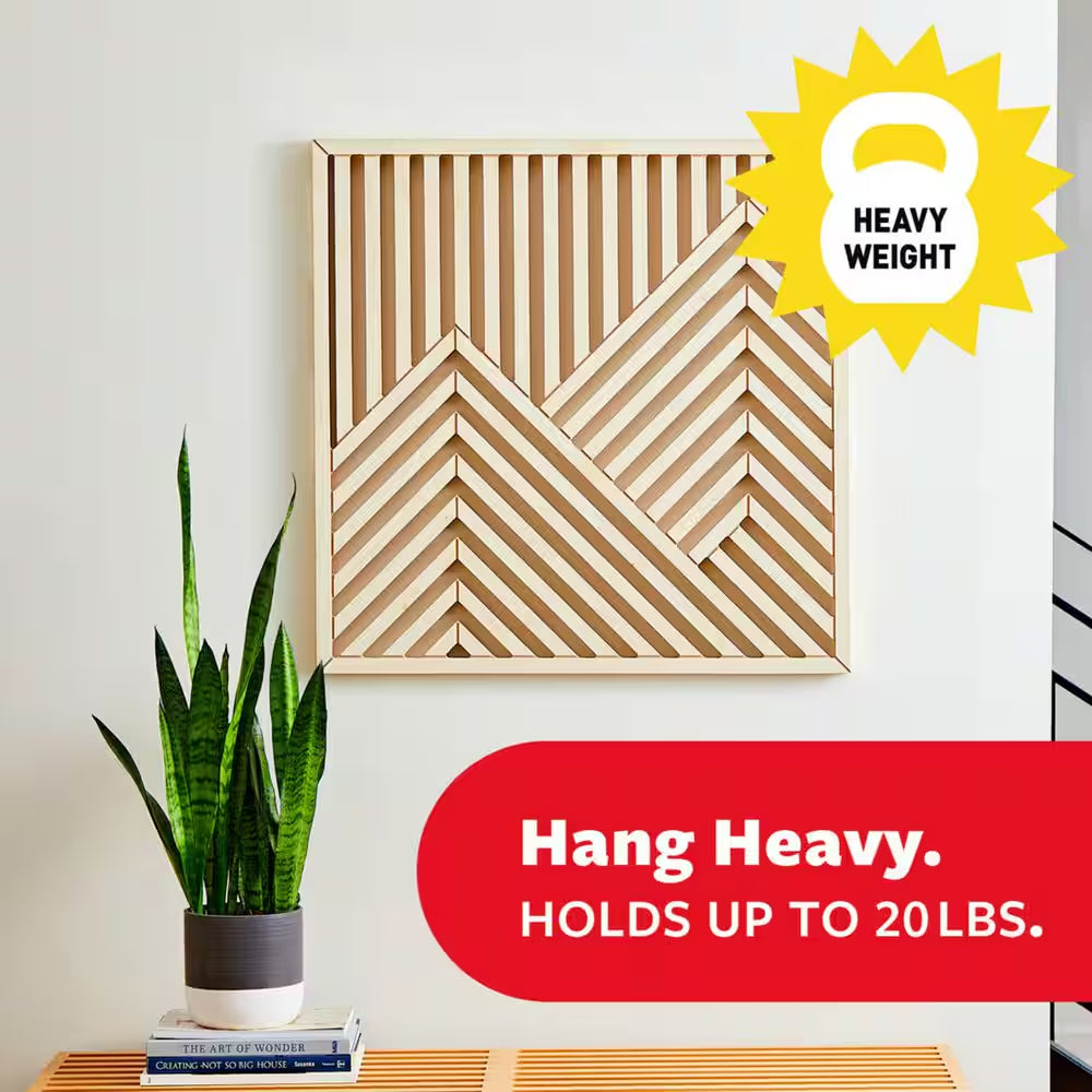 20 lb. Black Picture Hanging Strips - 12 Pairs