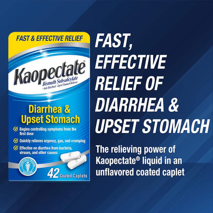 Multi-Symptom Anti-Diarrheal and Upset Stomach Reliever, 42 Count