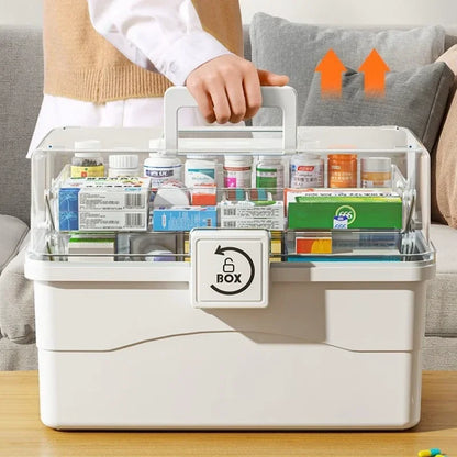 Home Medicine Box Large Capacity Medicine Storage Multi Layer Classification Home Medicine Box Portable First Aid Medical Kit