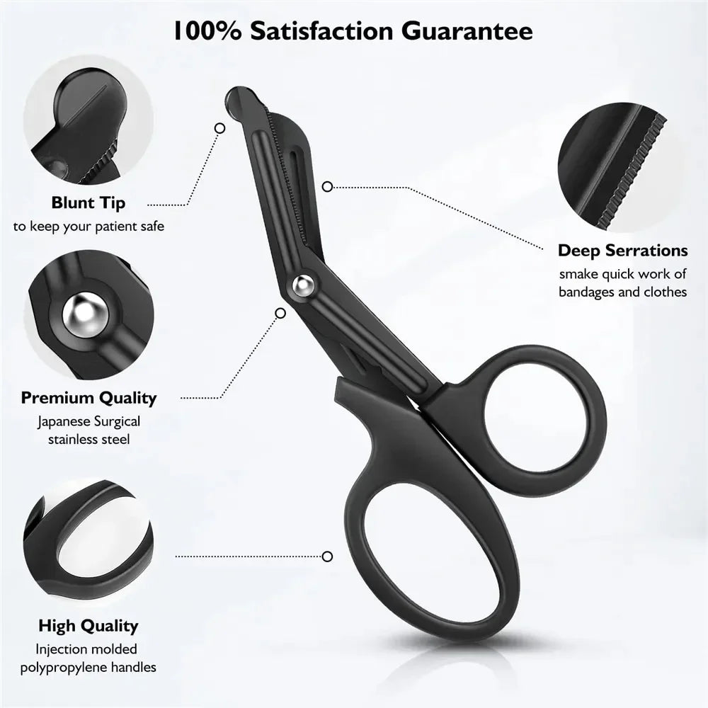 Tactical Medical Scissors Paramedic EMT Rescue Survive Scissor Trauma Wound Treatment Gauze First Aid Kit Shear Shears Survival