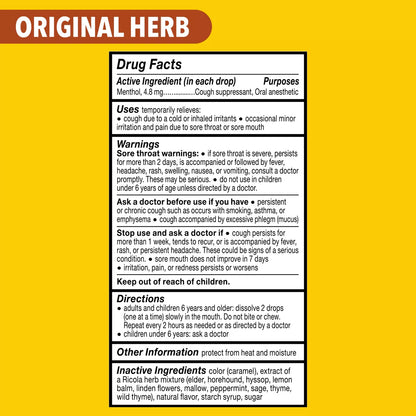 Ricola Cough Drops - Original Herbs