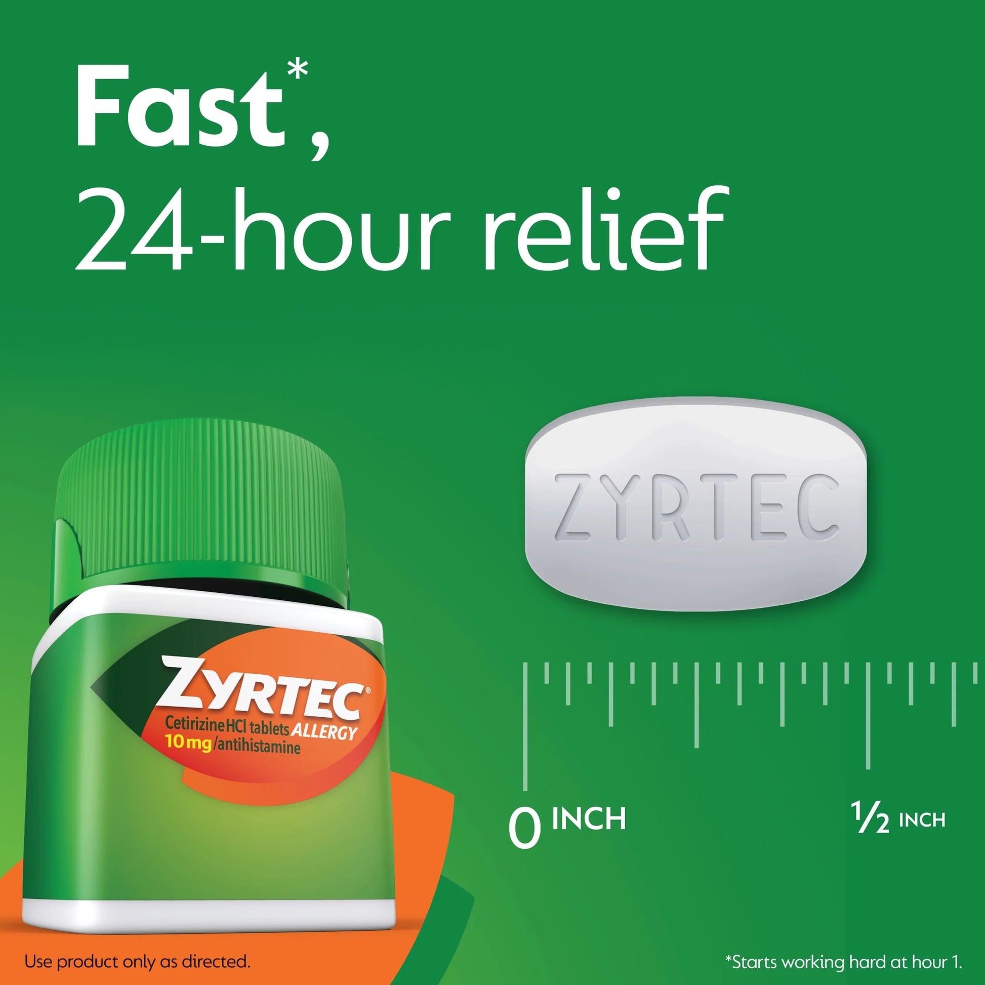 24 Hour Allergy Relief Tablets with 10 Mg Cetirizine Hcl, 90 Count