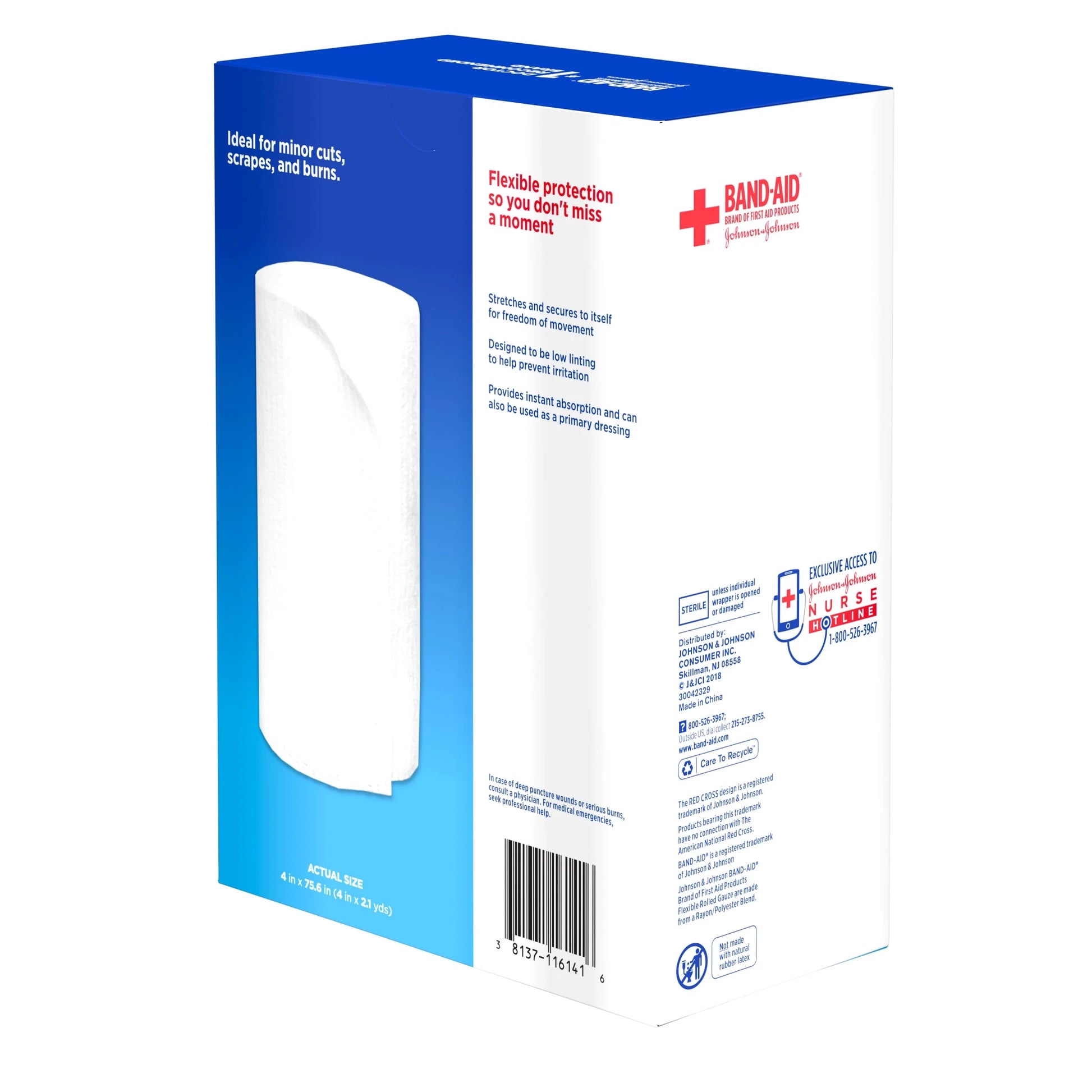 (2 Pack)  Brand Flexible Rolled Medical Gauze, 4 in X 2.1 Yd, 5 Count