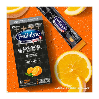 Advancedcare plus Electrolyte Powder, Orange Breeze, 6 Powder Packets