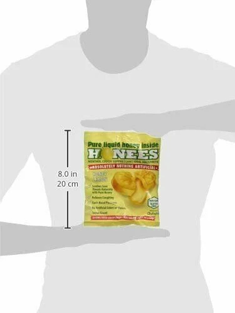 Honees Honey Menthol Cough Drops Honey Lemon, 20 Ea