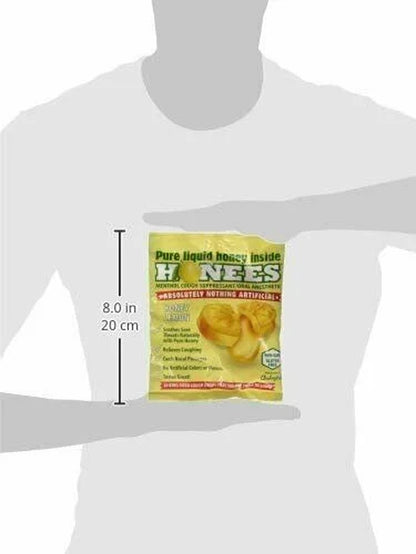 Honees Honey Menthol Cough Drops Honey Lemon, 20 Ea