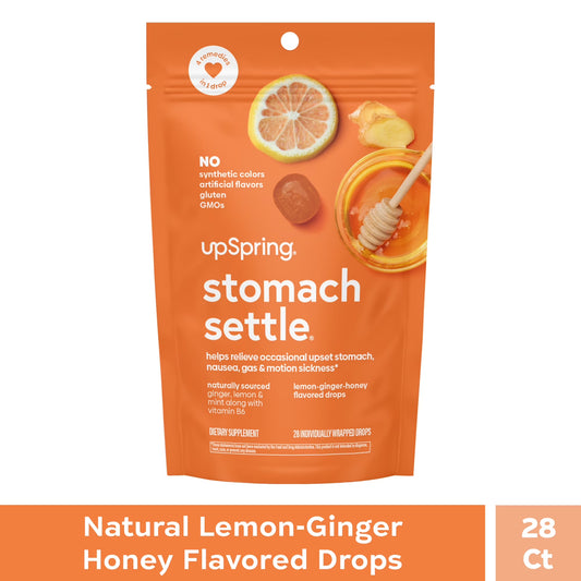 Stomach Settle Nausea Relief Drops, Lemon Ginger Honey, 28 Count