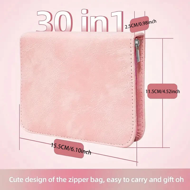 30-Piece Nail Clipper Set Multi-Functional Portable Nail Clippers with Special Ear Picks for Paronychia Complete Nail Care Tool