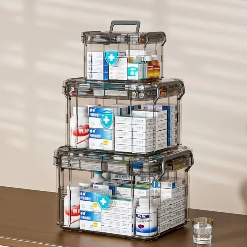 Household Multi-Layer Storage Box, Medicine Box, Medicine Compartment, Emergency Medical Box