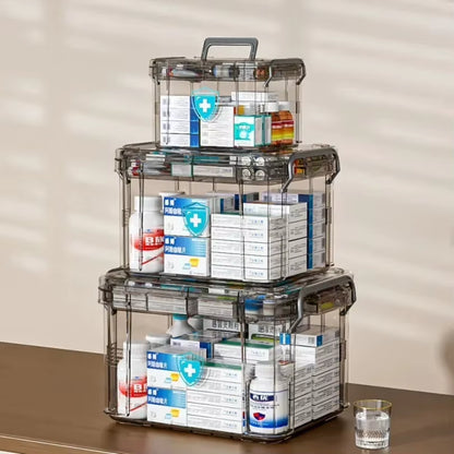 Household Multi-Layer Storage Box, Medicine Box, Medicine Compartment, Emergency Medical Box