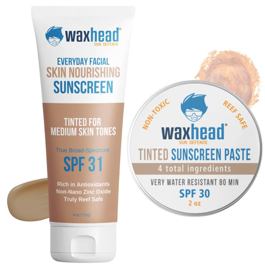 Waxhead Tinted Sunscreen for Face Sunscreen, Zinc Oxide Sunscreen, Sunblock, Zinc Sunscreen, Sun Block, Organic Sunscreen
