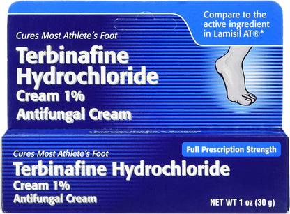 Terbinafine Hydrochloride 1% Athletes Foot Treatment, Antifungal Cream for Skin, Effective anti Fungal Cream for Athlete'S Foot Relief and Skin Health, 1 Oz Tube