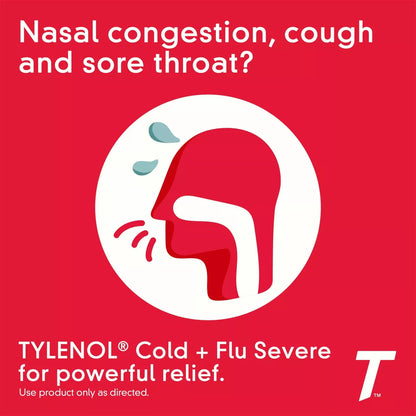 Tylenol Cold+Flu Severe Day/Night Caplets - Acetaminophen - 24Ct: 325Mg Strength