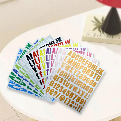 12 Sheets Arabic Number Stickers 1 Inch Number Stickers 26 Alphabet A-Z Planner Stickers Colorful Creative DIY Letter Sticker