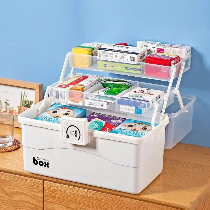Home Medicine Box Large Capacity Medicine Storage Multi Layer Classification Home Medicine Box Portable First Aid Medical Kit