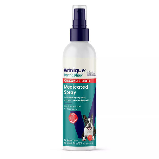 Vetnique Dermabliss Advanced Vet Strength Medicated Spray with Chlorhexidine - 8 Fl Oz
