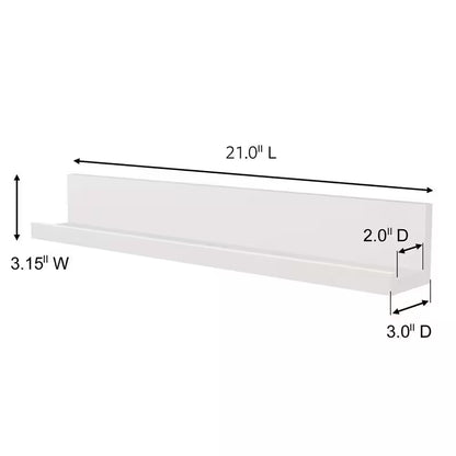 Picture Ledge, Quartz, Damage Free Decorating, 1 Ledge and 10  Strips