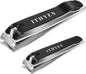 Nail Clippers Nail Cutter Set Toenail Fingernail Clippers Kit for Thick Nails Stainless Steel Sharp Sturdy Trimmer for Men & Women, Set of 2