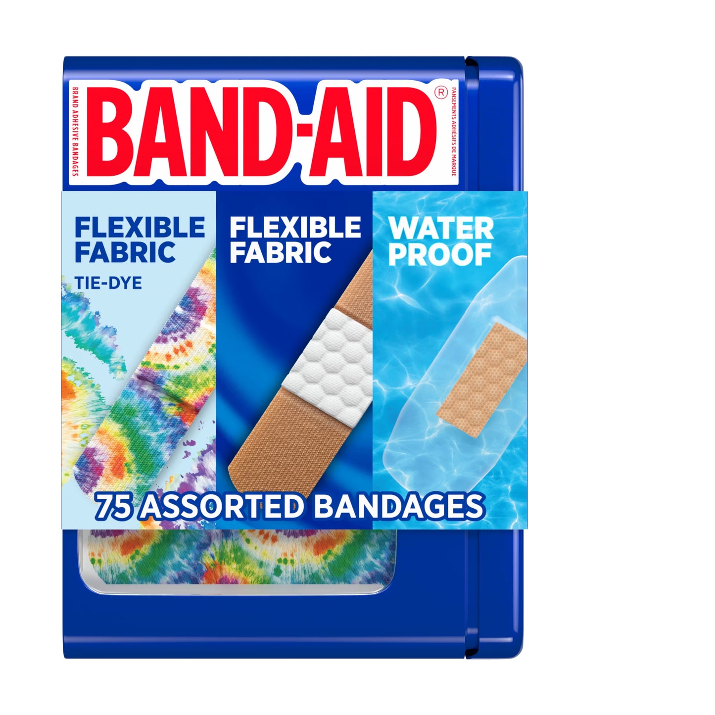 ® Brand Adhesive Bandages Variety Pack, Assorted Tin, 75 Count