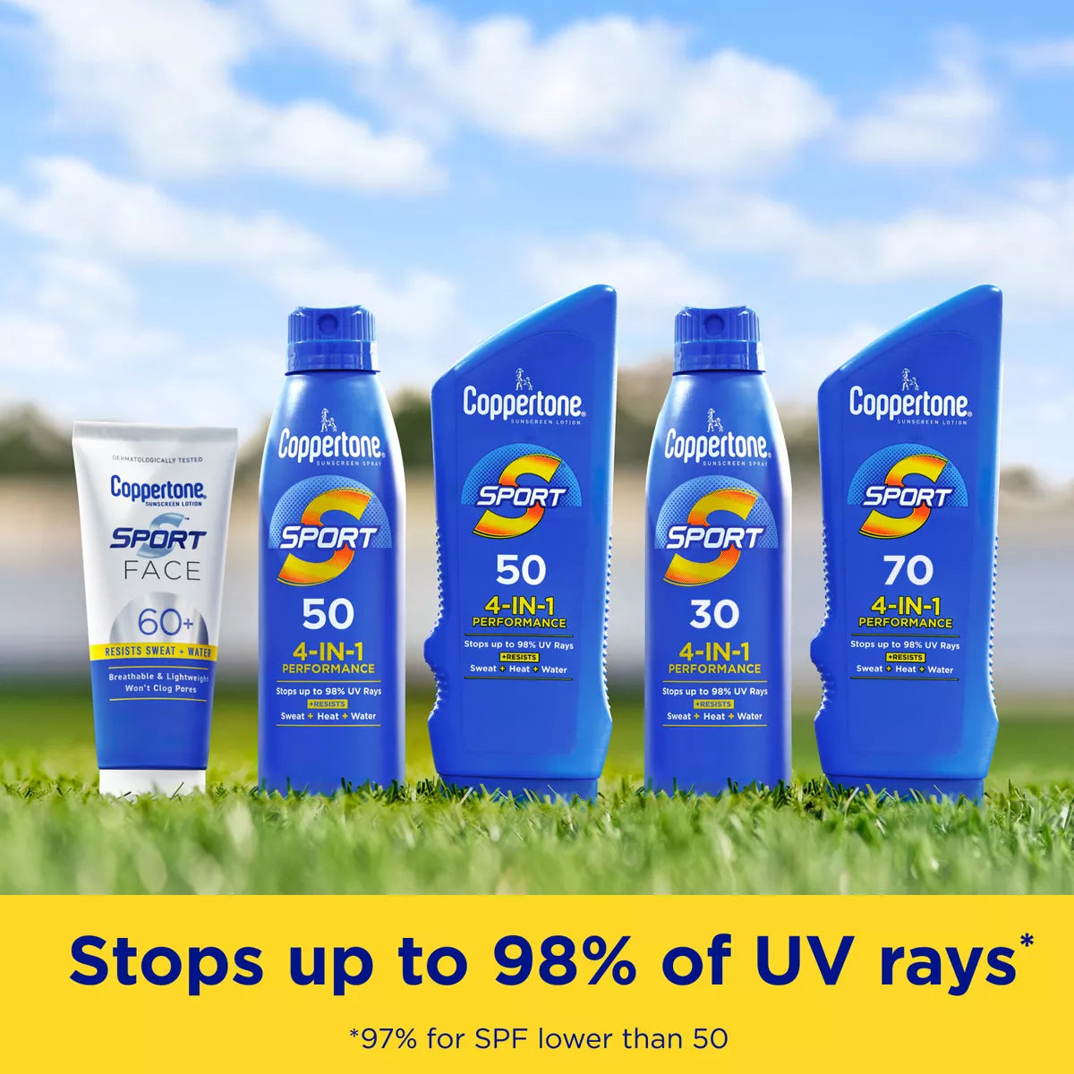 Coppertone Sport Sunscreen Spray - SPF 50 - 11Oz - Twin Pack: Paraben-Free, Whole Body Application, Scented