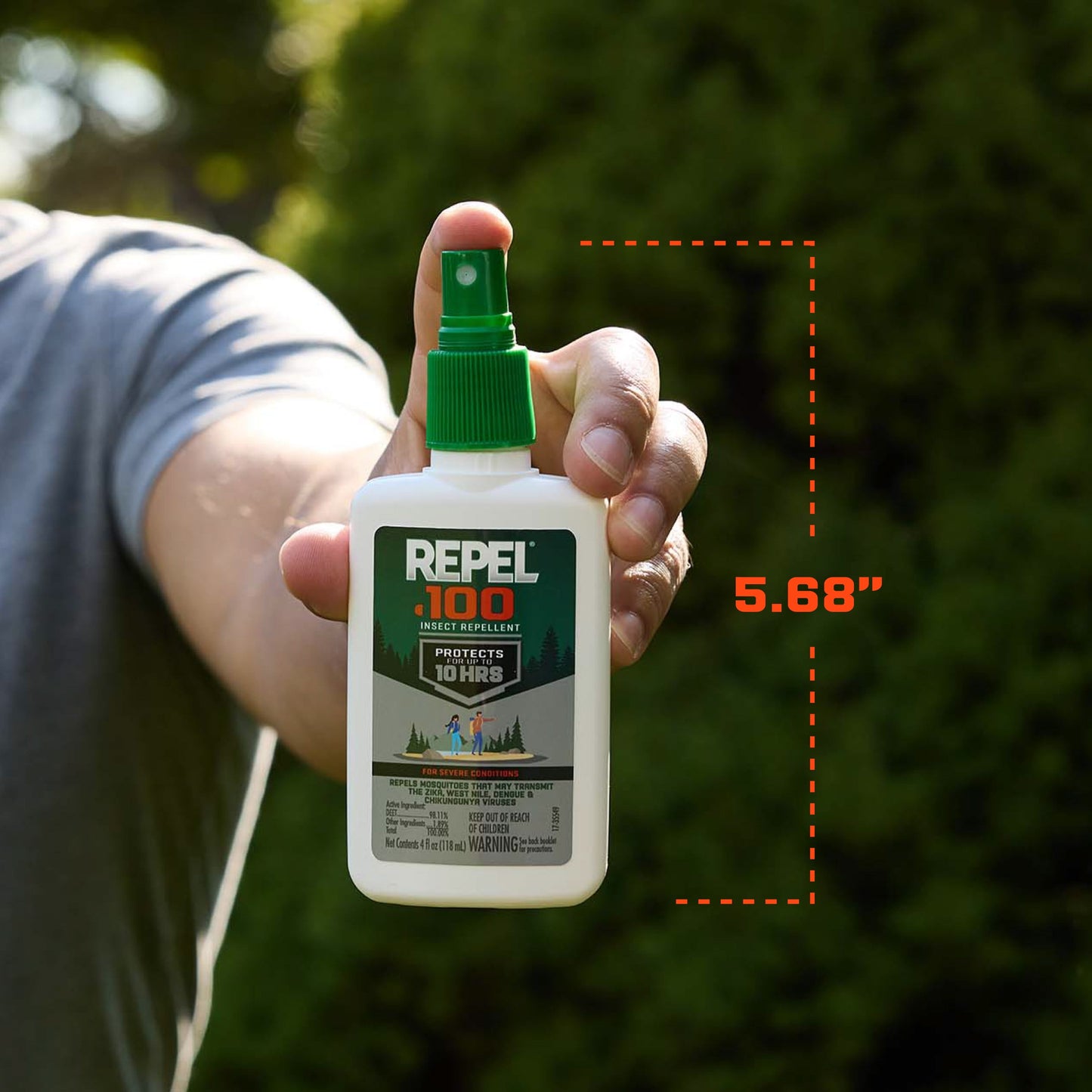 100 Insect lent Pump Spray with DEET, 10-Hour Protection, 4 Ounces