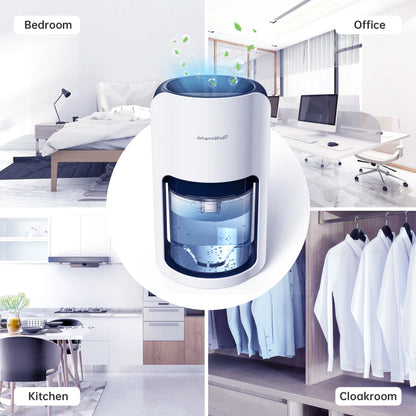1200ML Portable Quiet Dehumidifier (480 Sq Ft) Automatic Defrosting Dehumidifier for Bedroom