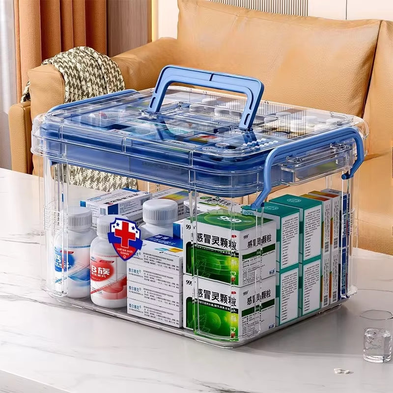 Household Multi-Layer Storage Box, Medicine Box, Medicine Compartment, Emergency Medical Box