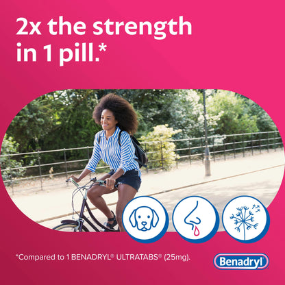 Extra Strength Relief Allergy Tablets, 50 Mg Diphenhydramine Hcl, 24 Count