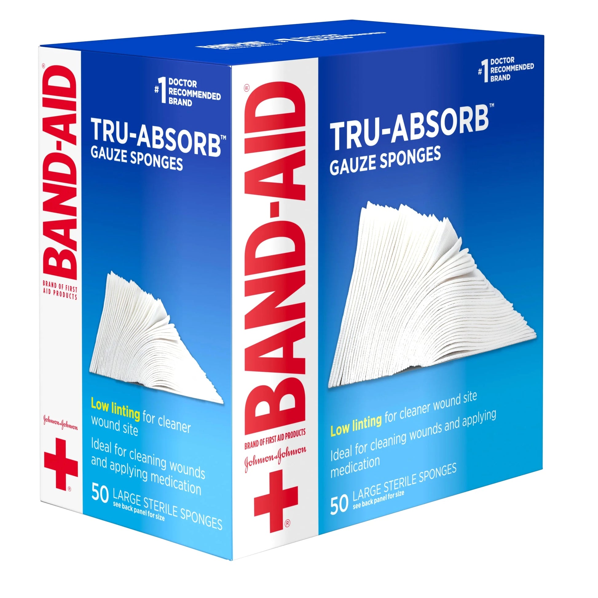 Brand First Aid Tru-Absorb Gauze Sponges, 4 in X 4 In, 50 Count