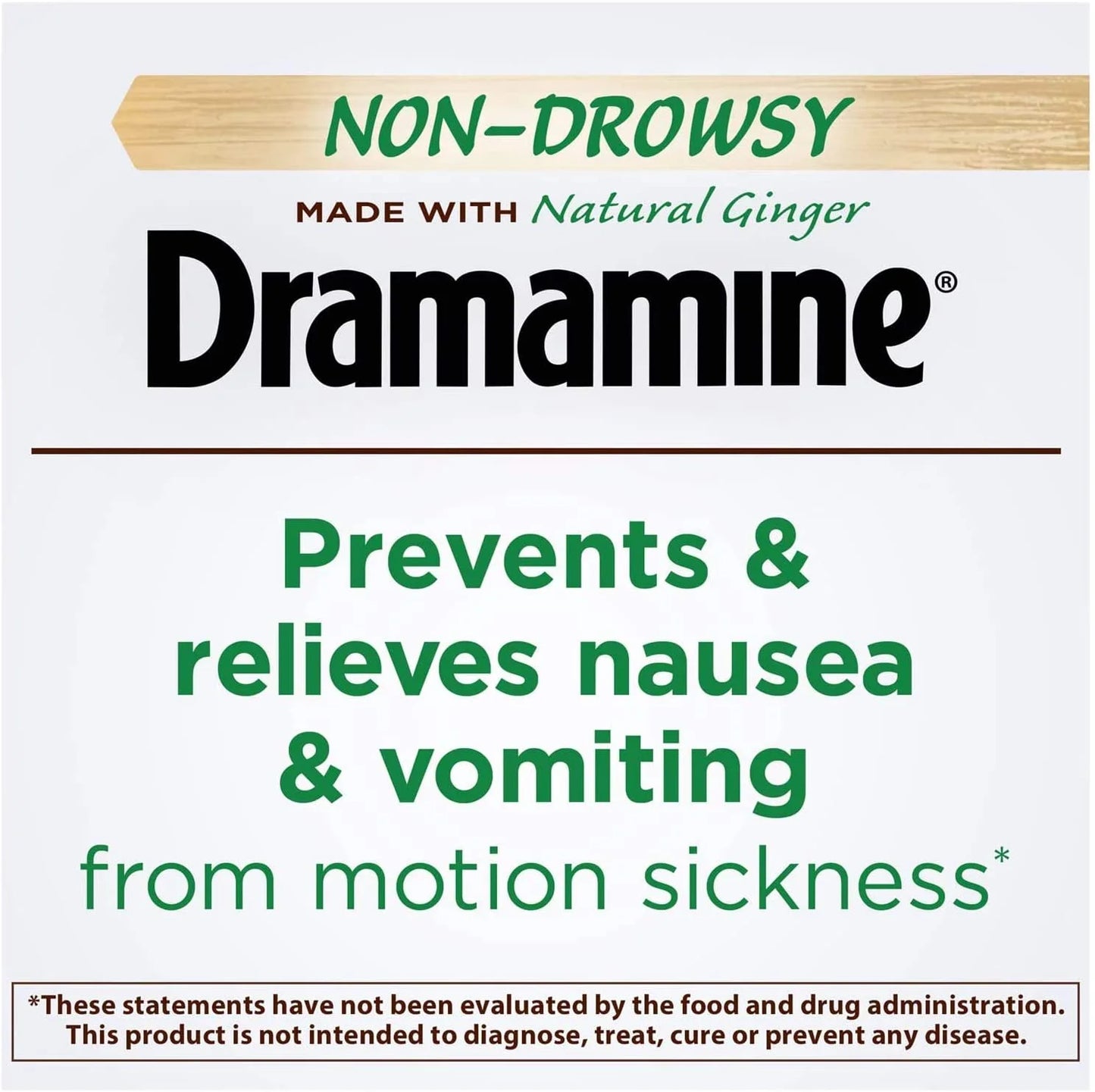 2 Pack  Non-Drowsy Naturals with Natural Ginger 18 Capsules Each