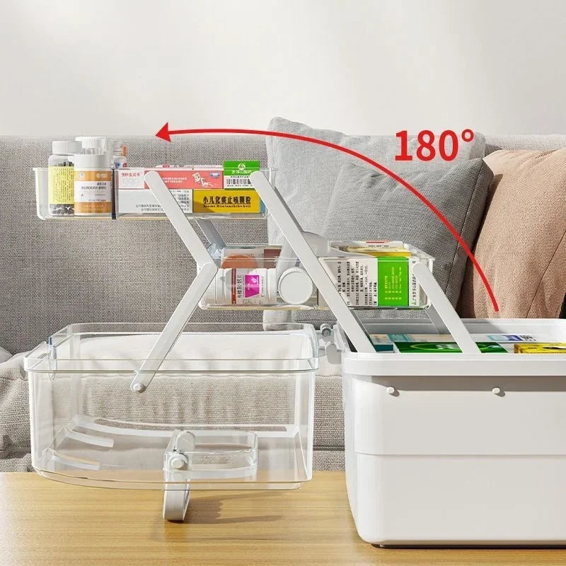 Home Medicine Box Large Capacity Medicine Storage Multi Layer Classification Home Medicine Box Portable First Aid Medical Kit