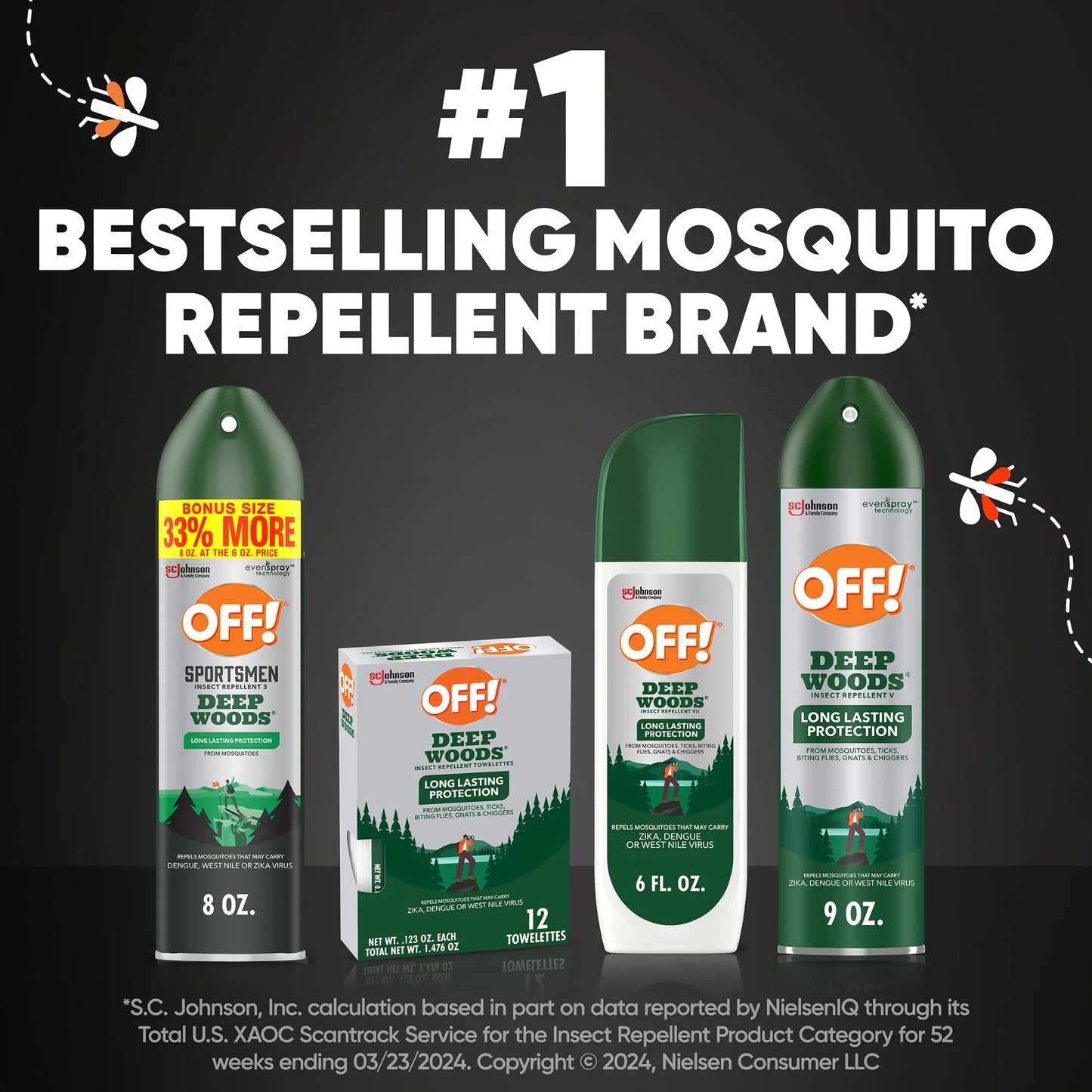 Sportsmen Deep Woods Insect Repellent 3, Sweat Resistant Mosquito & Bug Spray, 8 Oz