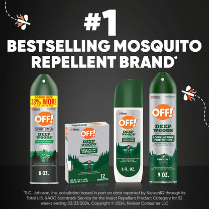 Sportsmen Deep Woods Insect Repellent 3, Sweat Resistant Mosquito & Bug Spray, 8 Oz