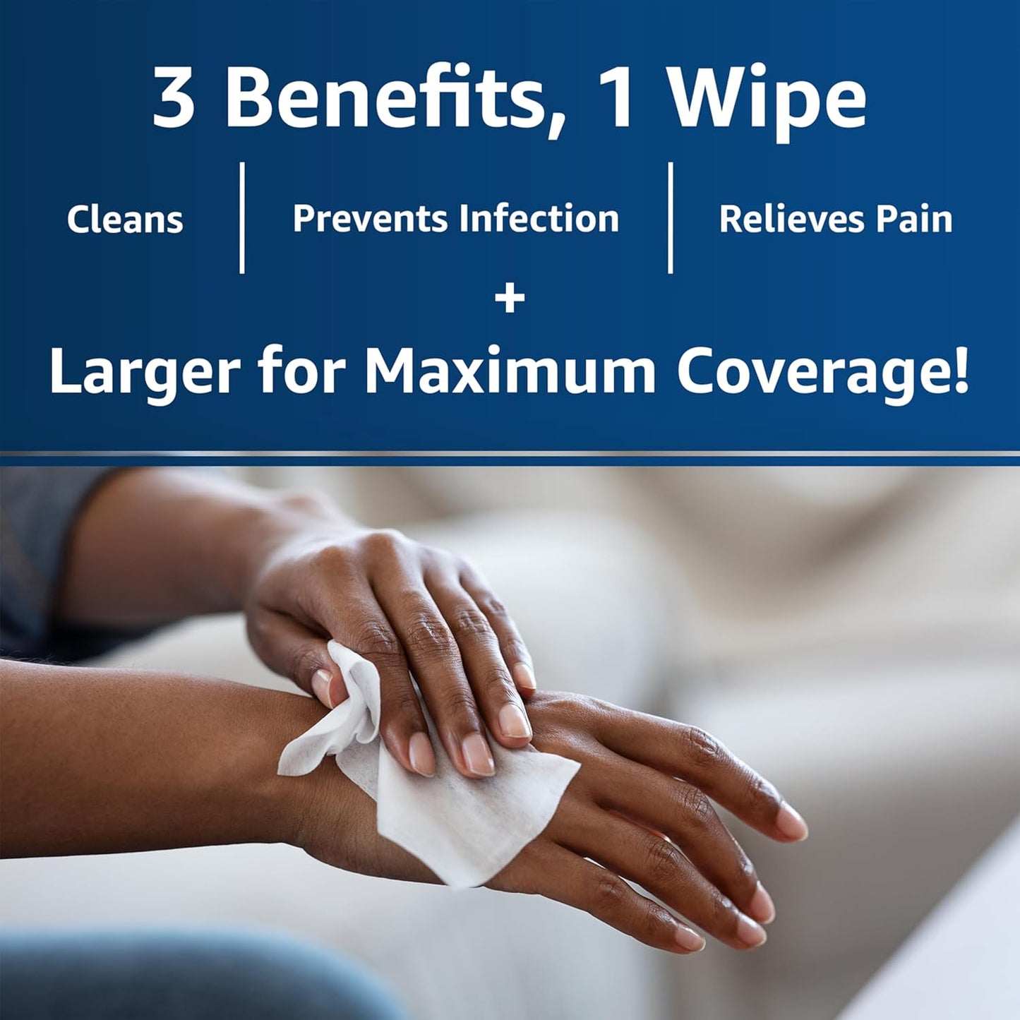 Wound Wipes Medicated First Aid Cloths, Analgesic & Antiseptic Wipes for Treatin