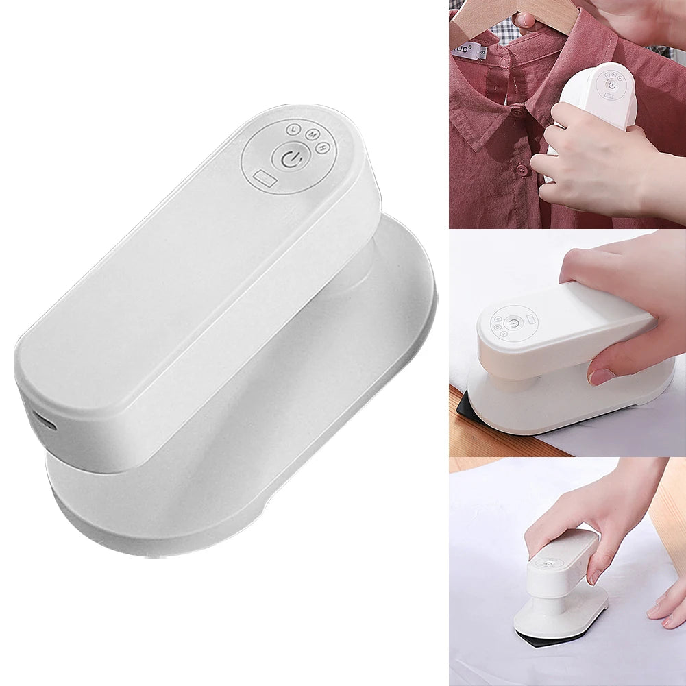 USB Rechargeable Handheld Fabric Steam Iron 3 Heat Levels 110 W Mini Handheld Steamer Steamer for Travel College Dorm Essentials