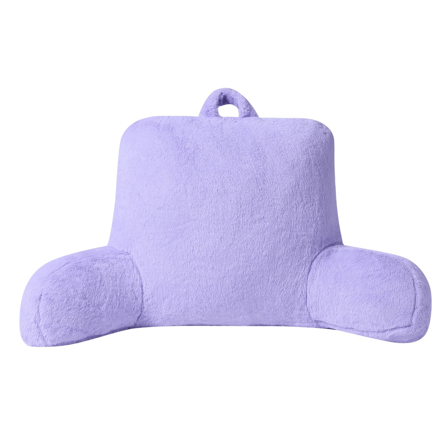 Lilac Faux Fur Plush Bedrest Pillow, Specialty Size