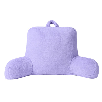 Lilac Faux Fur Plush Bedrest Pillow, Specialty Size