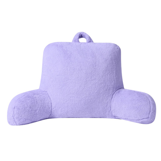 Lilac Faux Fur Plush Bedrest Pillow, Specialty Size
