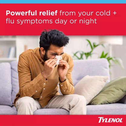 Tylenol Cold+Flu Severe Day/Night Caplets - Acetaminophen - 24Ct: 325Mg Strength