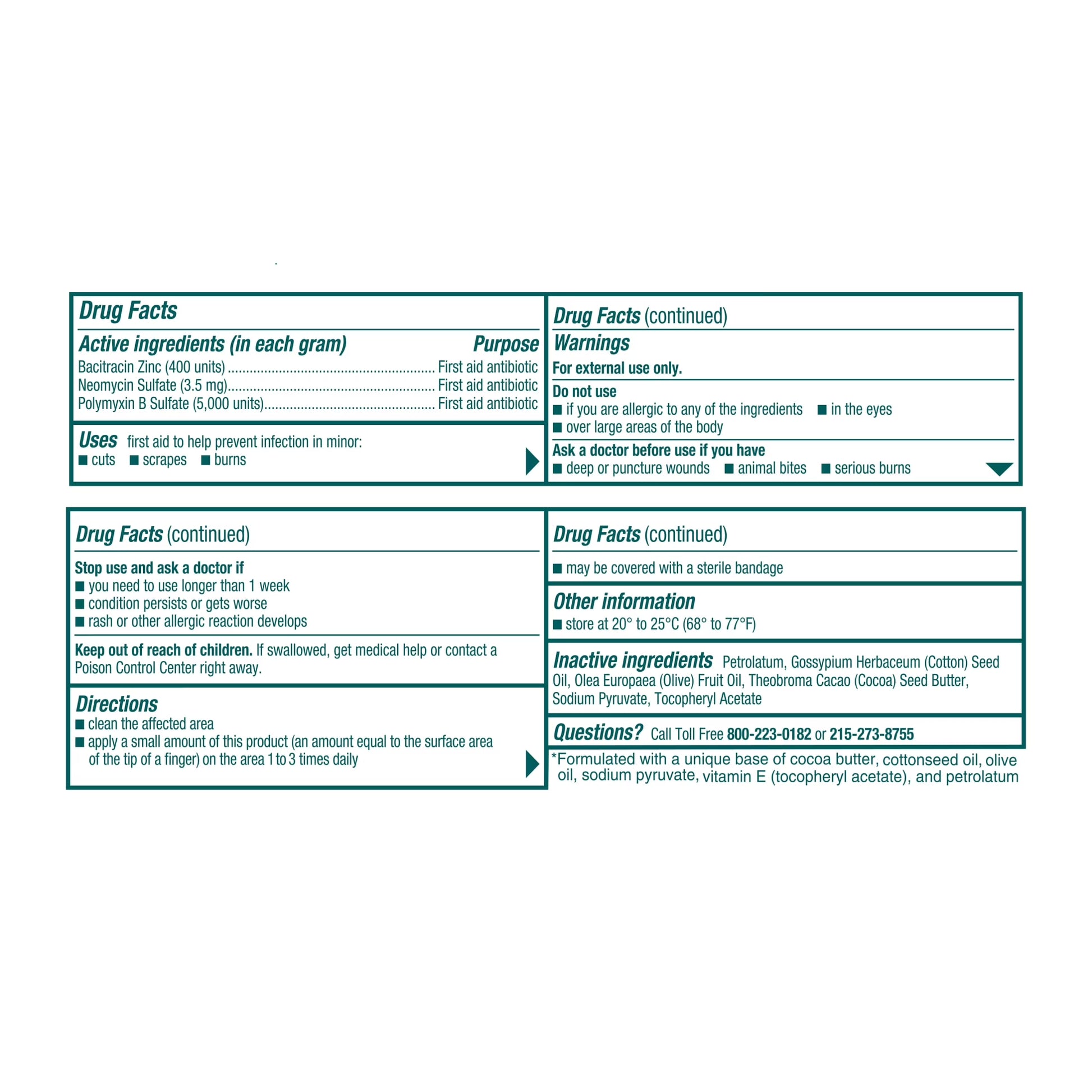 Original Triple Antibiotic Ointment, Bacitracin Zinc, .5 Oz
