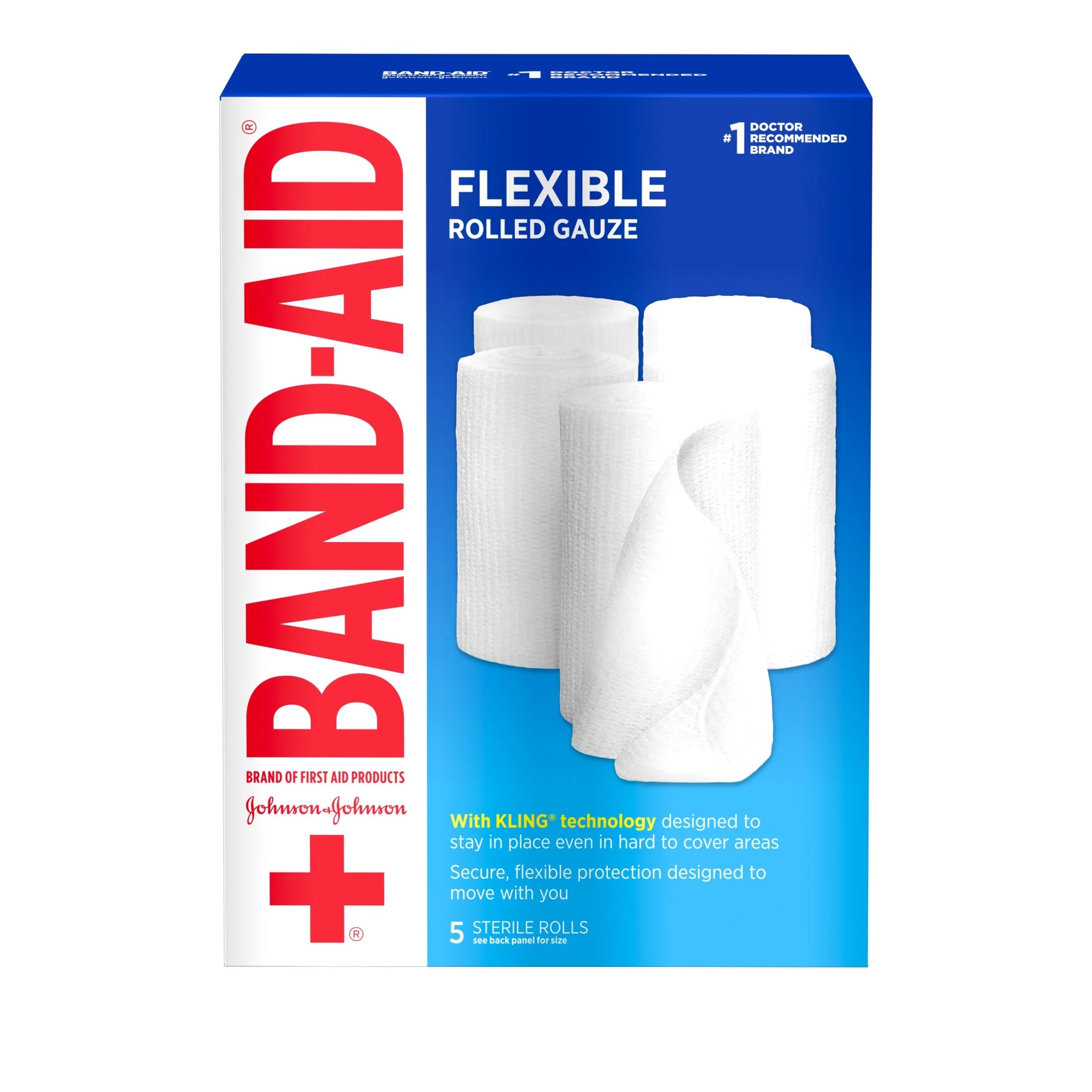(2 Pack)  Brand Flexible Rolled Medical Gauze, 4 in X 2.1 Yd, 5 Count